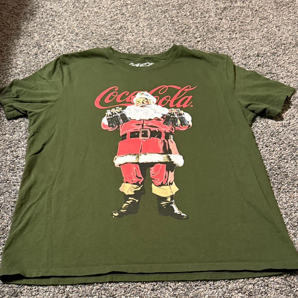 Lucky Brand Olive CocaCola Santa Tee Lucky Brand Olive CocaCola Santa Tee